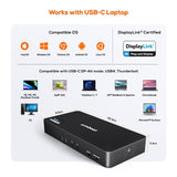 mbeat USB-C Triple 4K Display Docking Station  (DisplayLink® + HDMI-ALT) - Low Angle