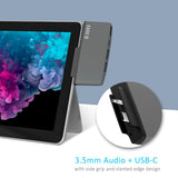 mbeat Edge Go Multifunction USB- C Hub for Microsoft Surface Go - Rear View