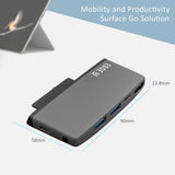 mbeat Edge Go Multifunction USB- C Hub for Microsoft Surface Go - Close-Up Angle