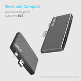 mbeat Edge Pro Multifunction USB- C Hub for Microsoft Surface Pro Gen 5/6 - Front View