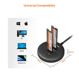 mbeat H3 USB 3.2 Gen2x2 20Gbps Dual M.2 NVMe SSD Dock with Clone Duplicator (Black) - 45-Degree Angle