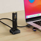 mbeat H5 USB-C/A 10Gbps M.2 NVMe & SATA SSD Mini Dock - Front View