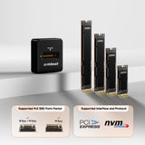 mbeat H5 USB-C/A 10Gbps M.2 NVMe & SATA SSD Mini Dock - Top-Down View