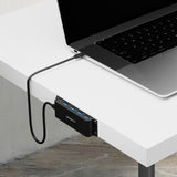 mbeat Mountable 4-Port USB-C Hub - Side View