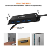 mbeat Mountable 4-Port USB-C Hub - Top-Down View