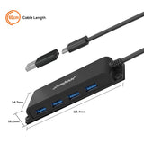 mbeat Mountable 4-Port USB-C Hub - Rear View