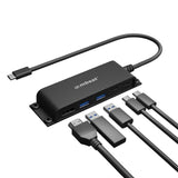 mbeat Mountable 5-Port USB-C Hub - Front View