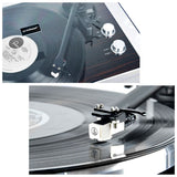 mbeat Hi-Fi Bluetooth Turntable (MMC, USB, Anti-skating, Preamplifier) - Macassar Ebony - Top-Down View