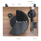 mbeat Hi-Fi Turntable with Bookshelf Speakers and Bluetooth Streaming - Front View