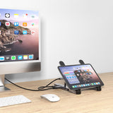 mbeat Stage P5 Portable Laptop Stand with USB-C Docking Station - Space Grey - 45-Degree Angle