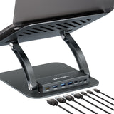 mbeat Stage P6 Laptop Stand with USB-C Dock - Front View