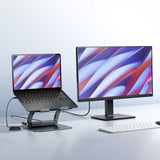 mbeat Stage P6 Laptop Stand with USB-C Dock - Side View