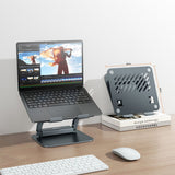 mbeat Stage P6 Laptop Stand with USB-C Dock - Rear View