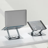 mbeat Stage S7 Rotating and Height-Adjustable Laptop Stand - Space Grey - Side View