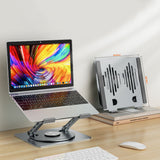 mbeat Stage S7 Rotating and Height-Adjustable Laptop Stand - Space Grey - Rear View
