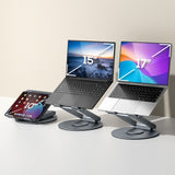 mbeat Stage S9 Rotating Laptop Stand with Telescopic Height Adjustment - Close-Up Angle