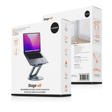 mbeat Stage S9 Rotating Laptop Stand with Telescopic Height Adjustment - Low Angle