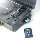 mbeat Uptown Retro Turntable and Cassette Player with Bluetooth Speakers - Top-Down View