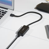 mbeat USB 3.0 Gigabit LAN Ethernet Adapter - Black - 45-Degree Angle
