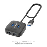 mbeat 4-Port USB 3.0 Hub - Side View