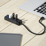 mbeat 4-Port USB 3.0 Hub - Black - Top-Down View