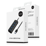 mbeat 4-Port USB 3.0 Hub - Black - Close-Up Angle