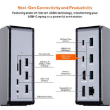 mbeat 14-in-1 USB4 Docking Station with 8K Video, 40Gbps Data - Space Grey - Front View