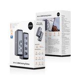 mbeat 14-in-1 USB4 Docking Station with 8K Video, 40Gbps Data - Space Grey - Low Angle