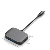 USB-C Multi-port Adapter (HDMI + USB 3.0 + USB 2.0)- Space Grey, Aluminium Design - Top-Down View