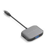 USB-C Multi-port Adapter (HDMI + USB 3.0 + USB 2.0)- Space Grey, Aluminium Design - 45-Degree Angle