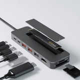 mbeat Elite 9-in-1 USB-C Multiport Hub with Built-in M.2 NVMe SSD Enclosure - Front View