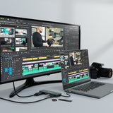 mbeat Elite 9-in-1 USB-C Multiport Hub with Built-in M.2 NVMe SSD Enclosure - Side View