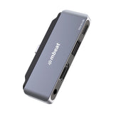 mbeat Elite Mini 4-In-1 USB-C Mobile Hub for iPad Pro, USB-C Tablet and Laptop - Front View