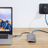 mbeat Elite X11 Dual HDMI USB-C Multifunction Docking Station - Rear View