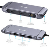 mbeat Elite X11 Dual HDMI USB-C Multifunction Docking Station - Low Angle