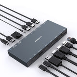 mbeat 15-in-1 Triple Display USB-C Dock (2 x HDMI & 1 x Display Port) - Front View