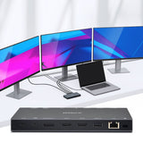 mbeat 15-in-1 Triple Display USB-C Dock (2 x HDMI & 1 x Display Port) - Side View