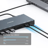 mbeat 15-in-1 Triple Display USB-C Dock (2 x HDMI & 1 x Display Port) - Top-Down View