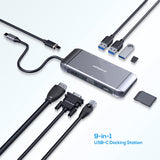 mbeat Elite X9 9-In-1 USB-C Docking Station - Front View