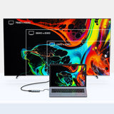 mbeat 7-in-1 USB-C 3.2 Gen2 Hub with 8K Video, 10Gbps Data - Space Grey - Side View