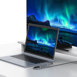 mbeat 7-in-1 USB-C 3.2 Gen2 Hub with 8K Video, 10Gbps Data - Space Grey - Rear View