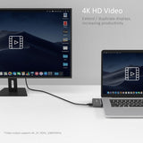 mbeat Essential Pro 5-in-1 USB- C Hub ( 4K HDMI Video, USB-C PD Pass Through Charging, USB 3.0 x 2, USB-C x 1) - Top-Down View