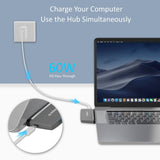 mbeat Essential Pro 5-in-1 USB- C Hub ( 4K HDMI Video, USB-C PD Pass Through Charging, USB 3.0 x 2, USB-C x 1) - 45-Degree Angle