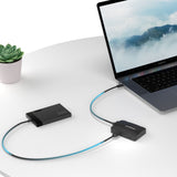 4-Port 10Gbps USB-C 3.2 Gen2 Hub (2 USB-A & 2 USB-C) - 45-Degree Angle