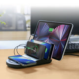 mbeat Gorilla Power 50W Qi Certified Multi-Device USB & Wireless Charging Dock - Top-Down View