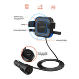 mbeat Gorilla Power 10W Wireless Car Charger With 2.4A USB Charging, Air Vent Clip & Windshield Stand - Side View