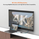 mbeat Tough Link USB-C to Dual 4K/60Hz HDMI MST Adapter - Space Grey - Side View