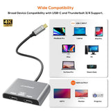 mbeat Tough Link USB-C to Dual 4K/60Hz HDMI MST Adapter - Space Grey - 45-Degree Angle