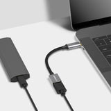 mbeat Tough Link USB-C to USB 3.0 Adapter with Cable - Space Grey - Side View