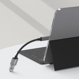 mbeat Tough Link USB-C to USB 3.0 Adapter with Cable - Space Grey - Top-Down View
